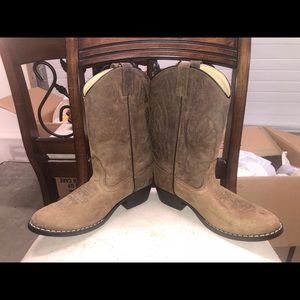 Brown cowboy boots